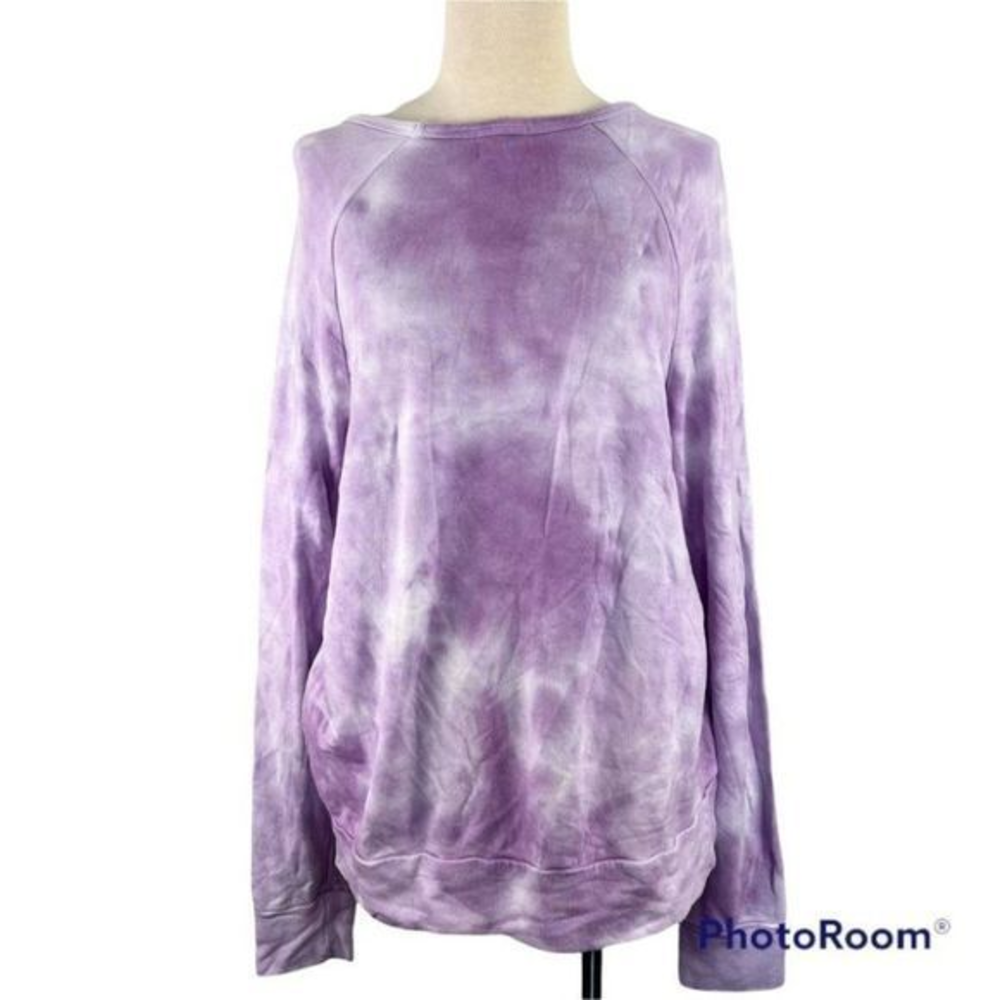 NWT SUNDRY‎ Purple Tie Die Crew Neck Sweater (1)